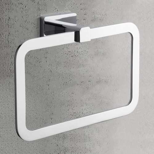 Modern Polished Chrome Towel Ring Nameeks NCB16